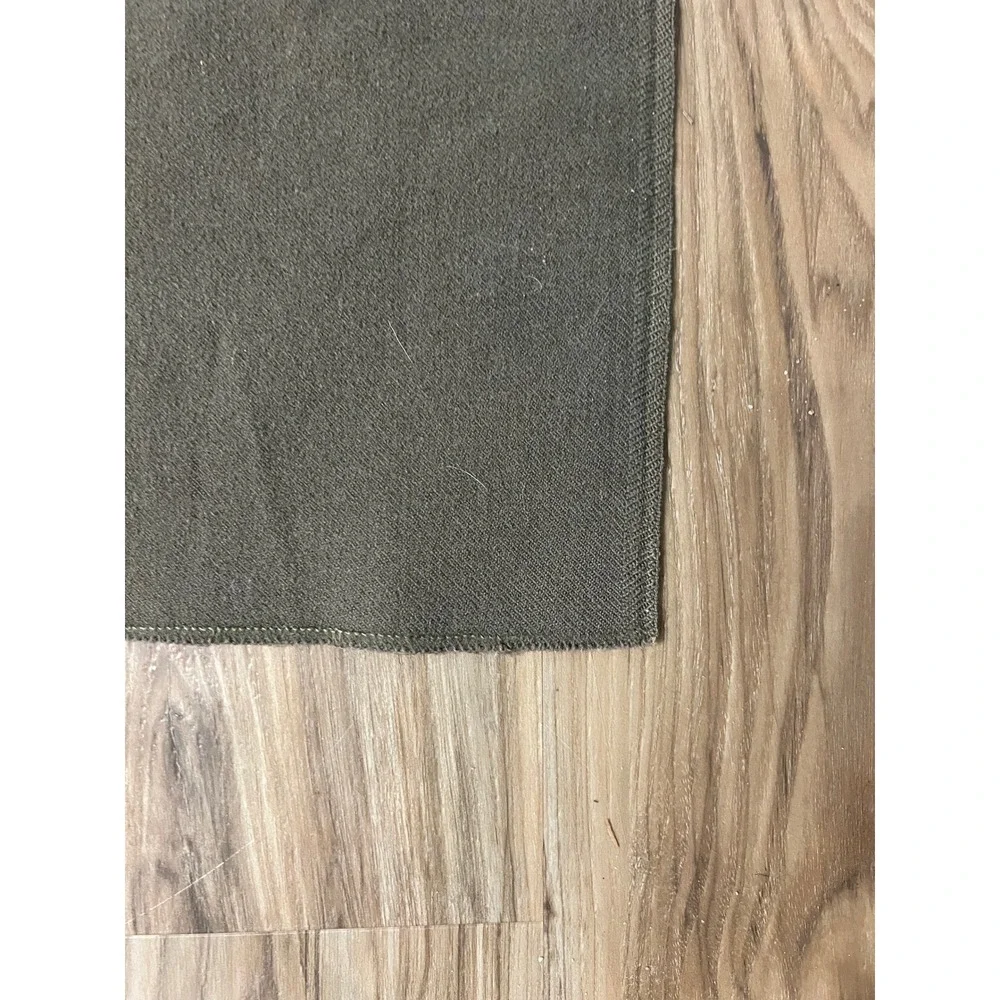VTG Military Wool Blanket Olive Green Fabric Textile Large Rectangle Utility